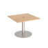 Eternal square meeting table - brushed steel base