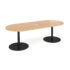 Eternal radial end boardroom table - black base