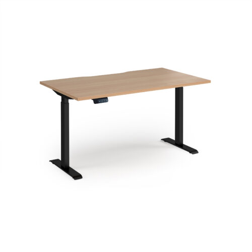 Elev8 Contract Straight Sit-stand Desk 800mm deep - Black Frame