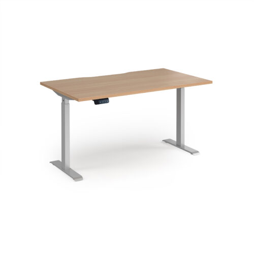 Elev8 Contract Straight Sit-stand Desk 800mm deep - Silver Frame