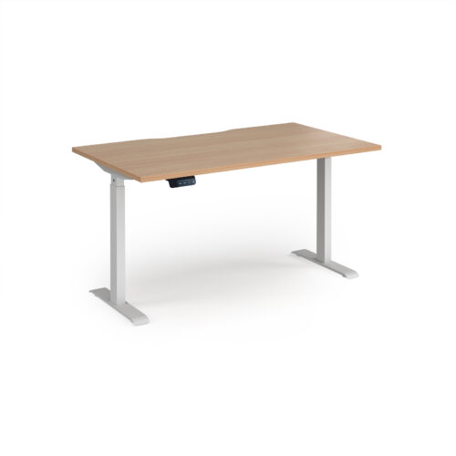 Elev8 Contract Straight Sit-stand Desk 800mm deep - White Frame