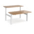 Elev8 Touch sit-stand back-to-back desks - white frame