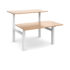 Elev8 Touch sit-stand back-to-back desks - white frame