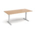 Elev8 Touch boardroom table, silver frame