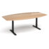 Elev8 Touch radial boardroom table - black frame