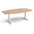 Elev8 Touch radial boardroom table - silver frame