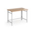 Fuji home office workstation 600mm deep with folding legs – Beech with silver frame