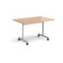 Rectangular fliptop meeting table - silver frame