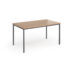 Flexi 25 rectangular table with graphite frame 800mm deep