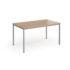 Flexi 25 rectangular table with silver frame 800mm deep