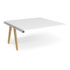 Fuze boardroom table add on unit 1600mm x 1600mm - white frame