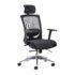 Gemini 300 series mesh task chair with adjustable arms and headrest - black