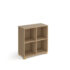 Giza cube storage unit 900mm high with 4 open boxes and wooden legs