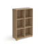 Giza cube storage unit 1320mm high with 6 open boxes and wooden legs