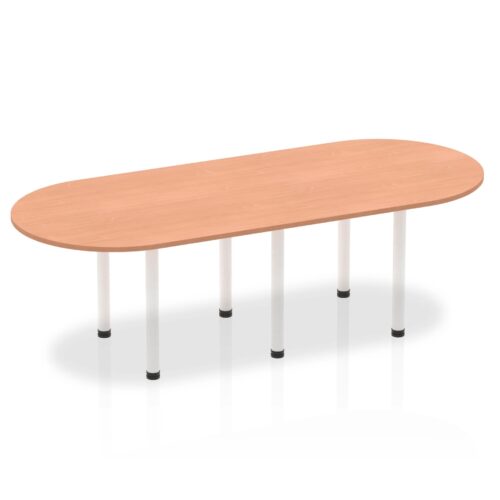 Impulse Boardroom Table - White Post Leg