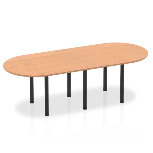 Impulse Boardroom Table - Black Post Leg