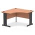 Impulse Corner Crescent Desk, Black Cable Managed Leg