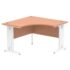 Impulse Corner Crescent Desk, White Cable Managed Leg