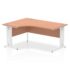 Impulse Left Crescent Desk, White Cable Managed Leg