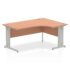 Impulse Right Crescent Desk, Silver Cable Managed Leg