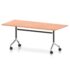 Impulse Rectangular Flip Top Table, Chrome legs,D800mm