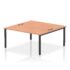 Impulse Back to Back Bench Desk - 1600mm deep, Black Frame, 2 Person