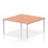 Impulse Back to Back Bench Desk - 1600mm deep, Silver Frame, 2 Person