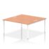 Impulse Back to Back Bench Desk - 1600mm deep, White Frame, 2 Person