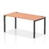 Impulse Single Starter Bench Desk - 800mm deep, Black Frame