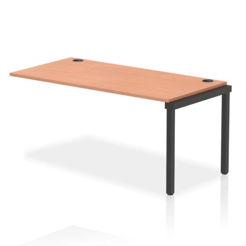 Impulse Single Row Bench Desk Extension Kit - 800mm deep, Black Frame