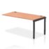 Impulse Single Row Bench Desk Extension Kit - 800mm deep, Black Frame