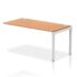 Impulse Single Row Bench Desk Extension Kit - 800mm deep, Silver Frame