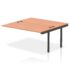 Impulse Back to Back Bench Desk Extension Kit - 1600mm deep, Black Frame