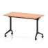 Impulse+ Slimline Flip Top Rectangular Table, Black legs, D600mm