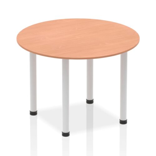 Impulse Round Table - Silver Post Leg