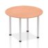 Impulse Round Table - Silver Post Leg