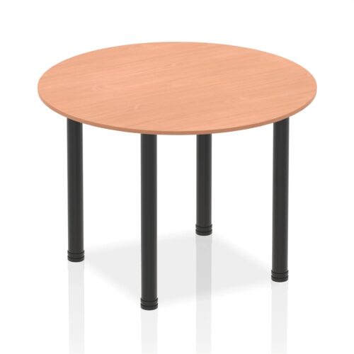 Impulse Round Table - Black Post Leg