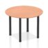 Impulse Round Table - Black Post Leg