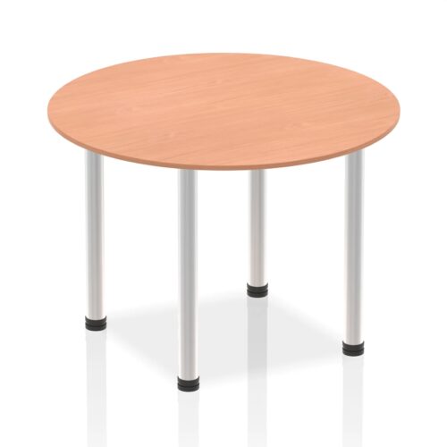Impulse Round Table - Aluminium Post Leg