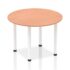 Impulse Round Table - White Post Leg