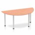 Impulse Semi-Circle Table - Silver Post Leg