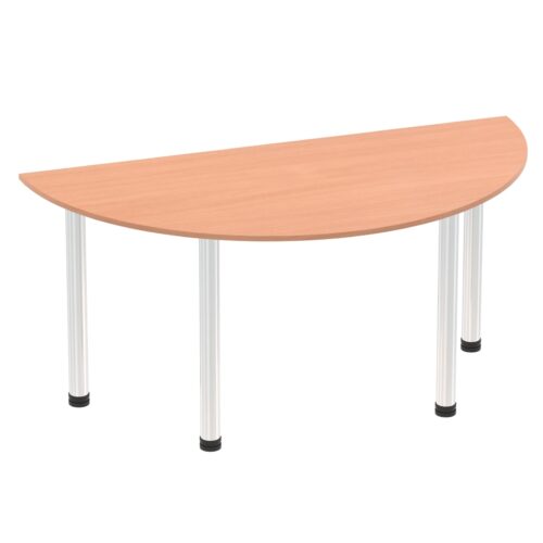 Impulse Semi-Circle Table - Chrome Post Leg