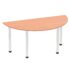 Impulse Semi-Circle Table - Chrome Post Leg