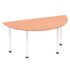 Impulse Semi-Circle Table - White Post Leg