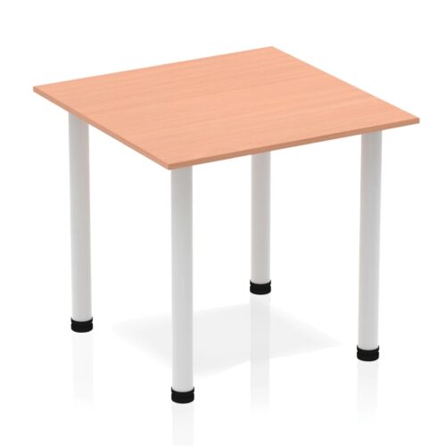 Impulse Square Table - Silver Post Leg