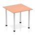 Impulse Square Table - Silver Post Leg
