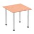 Impulse Square Table - Aluminium Post Leg
