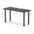 Impulse Black Series Slimline Straight Table, Black Leg - 600mm deep