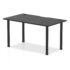 Impulse Black Series Straight Table, Black Leg - 800mm deep