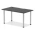 Impulse Black Series Straight Table, Chrome Leg - 800mm deep